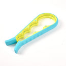 Multifunctional Jar Opener & Bottle Opener - Non-Slip Kitchen Aid - Ideal for the Elderly & Weak Hands - Red