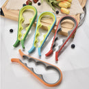 Multifunctional Jar Opener & Bottle Opener - Non-Slip Kitchen Aid - Ideal for the Elderly & Weak Hands - Orange