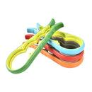 Set of 4 Multifunctional Openers - Jar Opener & Bottle Opener - Non-Slip Kitchen Utensils - For the Elderly & Weak Hands - 4 Colors