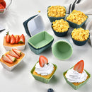 Silicone Muffin Mold Set - 24 Pieces - Reusable Cupcake Molds - Round, Square & Rectangular - Blue & Pink