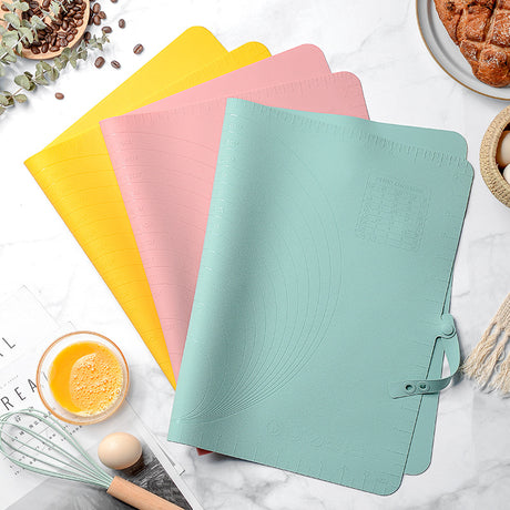 Large Silicone Baking Mat - 60x40 cm - Non-slip Dough Mat with Measurement Marking - Rolling Mat for Dough & Fondant - Green