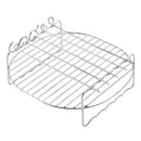 Airfryer Grill Rack with Skewers - Stainless Steel - Double-Layer Rack - Includes 3 Skewers - Accessories for Airfryer