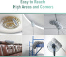 Telescopic Feather Duster - Extendable up to 280 cm - Feather Ball & Dusting Brush - Microfiber - Reach High Ceilings Without a Ladder