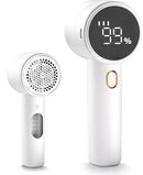 Electric Lint Remover - Rechargeable Lint Shaver - With LED Display - 3 Speeds - Sweater Depiller - White