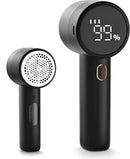 Electric lint remover - Rechargeable lint shaver - With LED display - 3 speeds - Sweater depiller - black