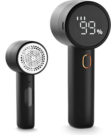 Electric lint remover - Rechargeable lint shaver - With LED display - 3 speeds - Sweater depiller - black