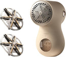 Electric Lint Remover - Rechargeable Lint Shaver - 3 Speeds & Digital Display - Includes 2 Original Blades - White