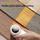Electric Lint Remover - Rechargeable Lint Shaver - 3 Speeds & Digital Display - Includes 2 Original Blades - Purple