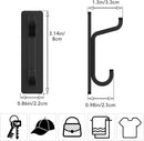 Towel Hooks Gold - Set of 6 - Self-Adhesive Wall Hooks - No Drilling - For Bathroom & Kitchen