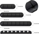 Black Cable Clips - Set of 3 - Self-Adhesive Cable Holders - Cable Management for Desk & Office