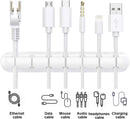 White Cable Clips - Set of 3 - Self-Adhesive Cable Holders - Cable Management for Desk & Office