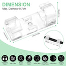 Transparent Cable Clips - Set of 40 - Self-Adhesive Cable Holders - For Cables up to 7 mm - Cable Management