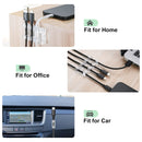 Transparent Cable Clips - Set of 40 - Self-Adhesive Cable Holders - For Cables up to 7 mm - Cable Management