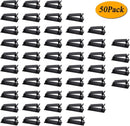 Adjustable Cable Clamps Black - Set of 50 - Self-Adhesive Cable Clips - Cable Management for Desk & TV