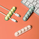 Pea Pod Cable Organizer - Blue - Self-Adhesive Cable Holder - Silicone - For Office & Home