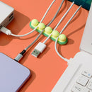 Pea Pod Cable Organizer - Blue - Self-Adhesive Cable Holder - Silicone - For Office & Home