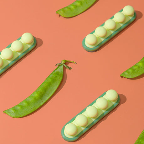 Pea Pod Cable Organizer - Green - Self-Adhesive Cable Holder - Silicone - For Office & Home