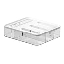 Transparent Bag Storage Box - Plastic Dispenser for Sandwich Bags & Freezer Bags - Kitchen Drawer Organizer