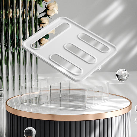 Transparent Bag Storage Box - Plastic Dispenser for Sandwich Bags & Freezer Bags - Kitchen Drawer Organizer
