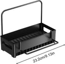 Sink Organizer with Towel Rack - Sponge Holder Kitchen - Countertop Storage Rack - For Sponges & Brushes