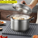 Roll-up Dish Draining Rack Black - 43 x 35 cm - Sink Roll Mat - Draining Grid for Dishes & Vegetables