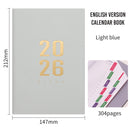 2026 Agenda - Daily Agenda - A5 Format - 1 Day per Page - 304 Pages - [light blue] - Hardcover
