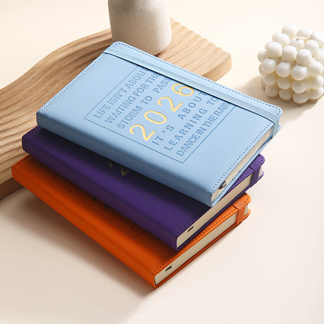 Agenda 2026 - Daily Agenda & Planner - A5 Format - 365 Day Overview - Hardcover - [Pink]
