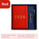 Agenda 2026 - Daily Agenda & Planner - A5 Format - 365 Day Overview - Hardcover - [Red]