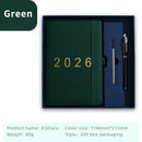 Agenda 2026 - Daily Agenda & Planner - A5 Format - 365 Day Overview - Hardcover - [Dark Green]