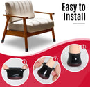 Black Chair Leg Caps - Set of 24 - Size M - Silicone Floor Protectors - Against Scratches and Noise