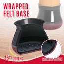 Black Chair Leg Caps - Set of 24 - Size L - Silicone Floor Protectors - Against Scratches and Noise