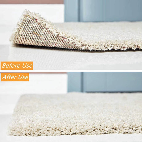 Rug Stoppers - Set of 4 - Anti-Slip for Carpet - Washable & Reusable - Triangular Black
