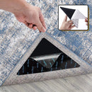 Rug Stoppers - Set of 4 - Anti-Slip for Carpet - Washable & Reusable - Triangular Black