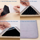 Rug Stoppers - Set of 8 - Anti-Slip for Carpet - Washable & Reusable - Triangular Black