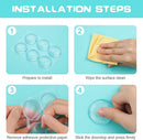 Door Stopper Wall Transparent - Set of 24 - Ø 4 cm - Self-adhesive Door Buffers - Wall Protection against Door Handles