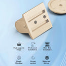 Magnetic Door Stopper Floor White - No Drilling - Self-adhesive - Metal - Including Raising Disc