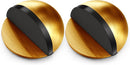 Door Stopper Floor Half Moon - Set of 2 - Gold - Self-adhesive - No Drilling - Stainless Steel