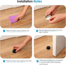 Door Stopper Floor Half Moon - Set of 2 - Gold - Self-adhesive - No Drilling - Stainless Steel