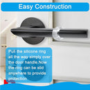 Door Handle Protectors White - Set of 6 - Door Stopper for Latch - Wall Protection - PVC Bumpers
