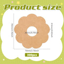 300 Pieces Wine Glass Markers Paper - Blank Flower Place Cards - DIY Wine Hangers for Weddings & Parties - Brown