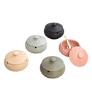 Ceramic Ashtray with Lid - Retro Green/Brown - Wind Ashtray for Outdoor & Indoor Use - Glazed Earthenware