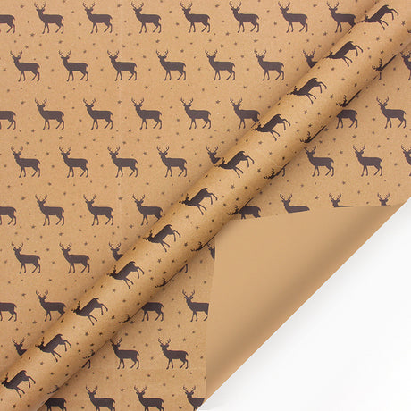 Christmas Wrapping Paper - 6 Sheets - Retro & Vintage Design - Complete Set with 2x Rope, Tape & Stickers - Gift Wrap