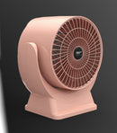 Fan Heater - Mini Heater - Mini Electric Heater 800W - Fast Heat Up - Portable Heater with Thermostat - Quiet & Energy Efficient - Auto Shut Off - Ideal for Bedroom, Student Room or Office - Pink