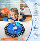 Board Game - 24-Letter Press Game - Fun and Fast Puzzle Game - Includes Two Modes - Covers 220 Theme Categories - Suitable for boys and girls aged 3 and up (2-8 players) - Word Game for Kids and Adults, Christmas and Birthday Gift - Blue
