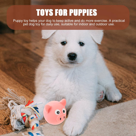 Interactive Dog Toy - Squeaky Pig Chew Toy - Beneficial for dogs and puppies - Makes playtime more fun for pets - Makes a purring sound