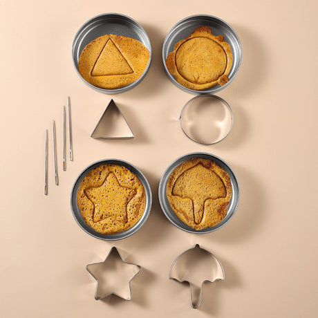 Cookie Cutters - Cookie Press Tools - Cookie Molds - DIY Baking Mold Set - Stainless Steel - Set of 12