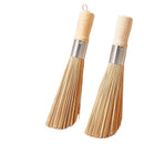 Bamboo Pan Brush Set– Natural Handmade Kitchen Brush – Sustainable Cleaning Brush for Pans & Dishwashing – Eco-Friendly & Strong – 2 Pieces