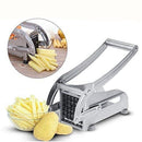 Potato Slicer - Household Manual Potato Slicer Made of Stainless Steel - Cucumber Slicer - Multifunctional French Frying Machine