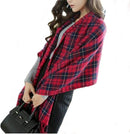 Plaid Blanket Scarf for Women, Winter Warm Tartan Wrap 200x65 cm with Fringe Tassel, Cashmere-Like Soft Plaid Design