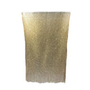 Gold Lightweight Artificial Polyester Shawl Wrap Scarf with Tassel Trim for Spring Autumn, Modern Elegant Party Cover-Up